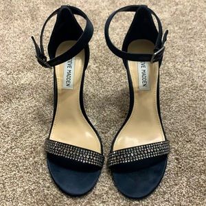 Steve Madden open-toe rhinestone heels